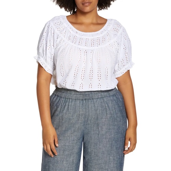 Caslon Tops - CASLON SMOCKED EYELET TOP 🌸IN STORES🌸